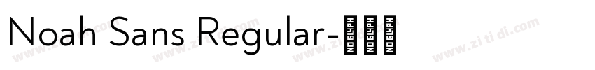 Noah Sans Regular字体转换